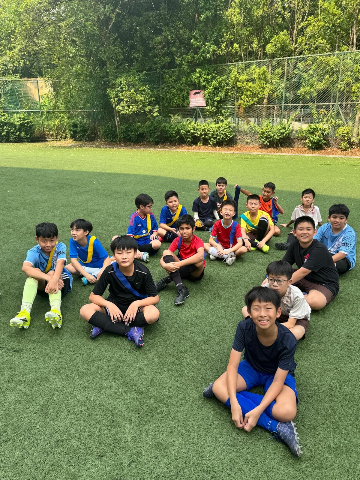 A group shot at the field
